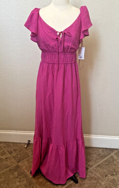 NWT Nine West Maxi Dress Size Small Cinched Waist Flowy Boho Fairy Kohls